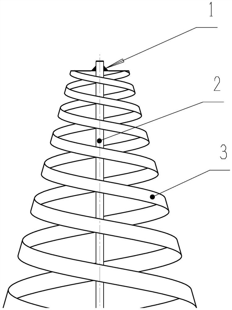 A space-borne helical antenna feeding structure and helical antenna