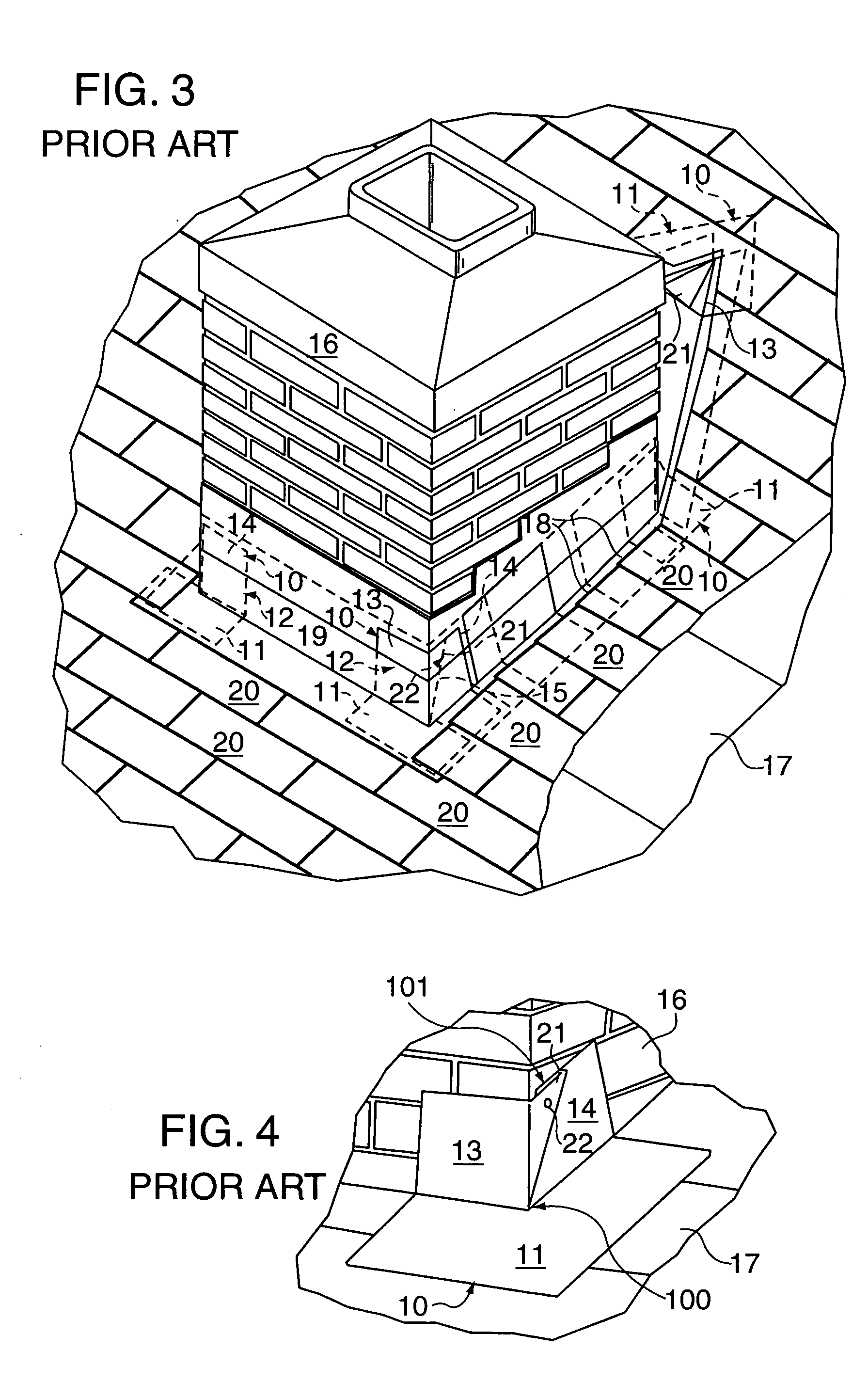 One-piece molded corner flashing for dormers, roof offsets and chimneys