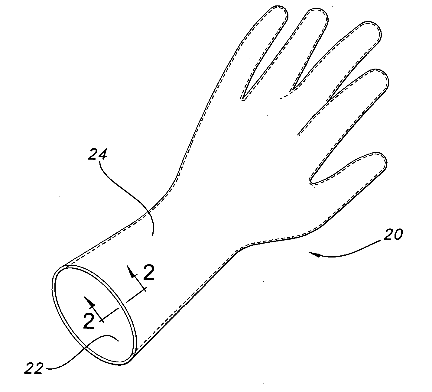 Glove with medicated porous beads