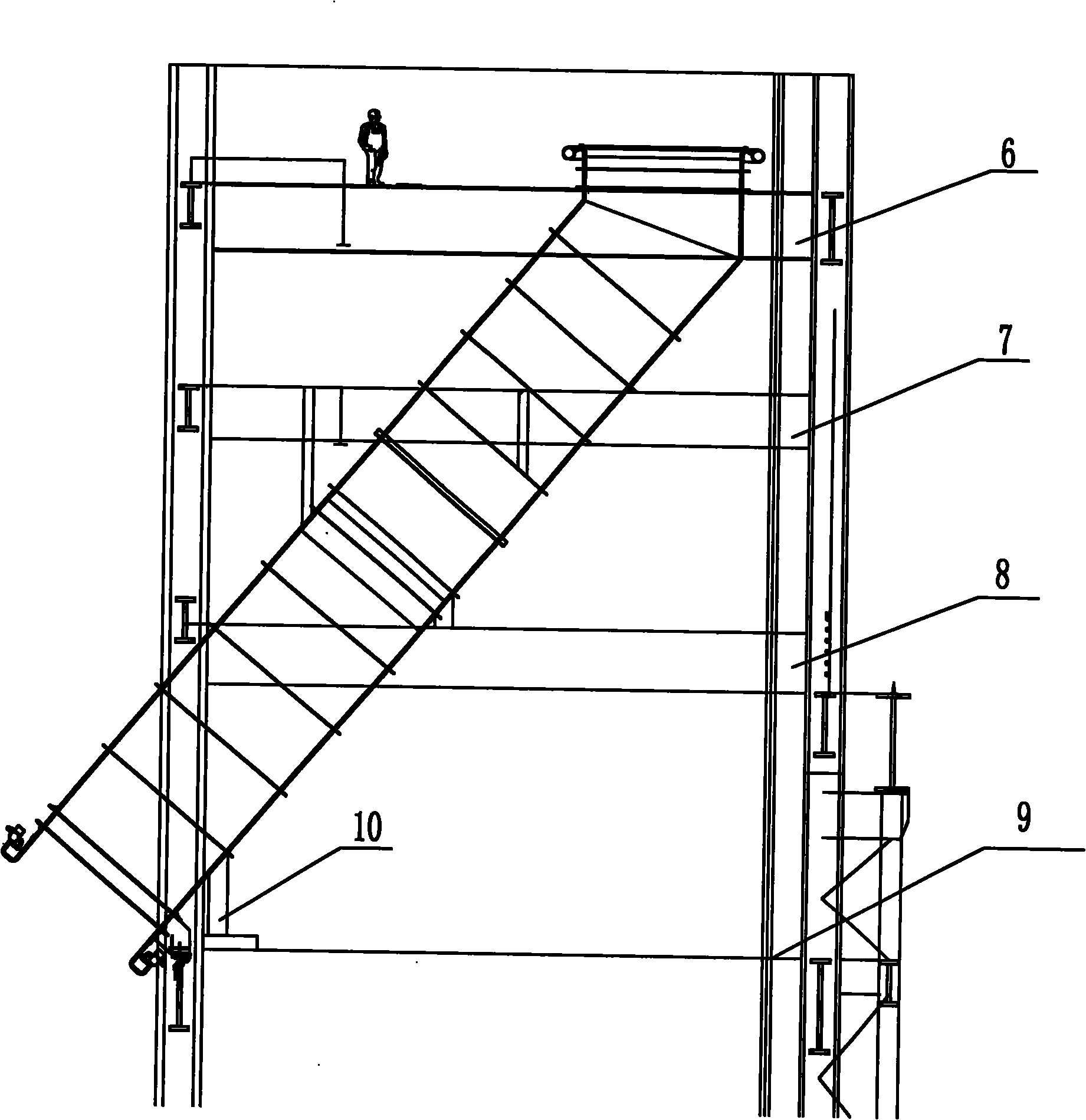 Ground assembling and welding integral installation and construction technology for vaporization-cooling chimney