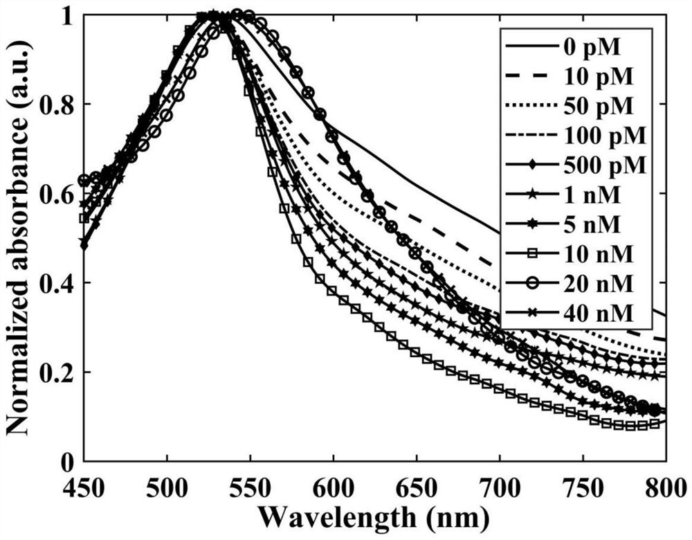 Method for detecting thrombin through nanogold