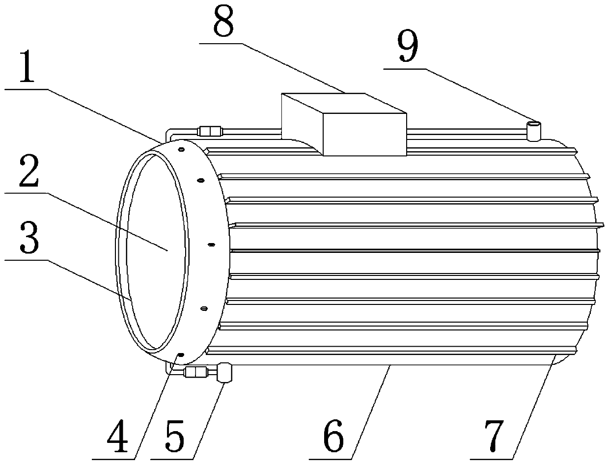 High-heat-dissipation shell for high-density permanent magnet synchronous motor