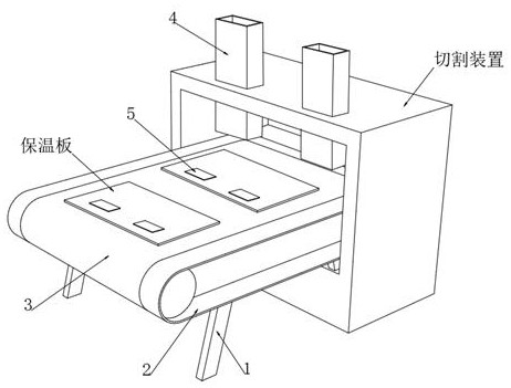 Ease-off type blanking bracket for thermal insulation board cutting device