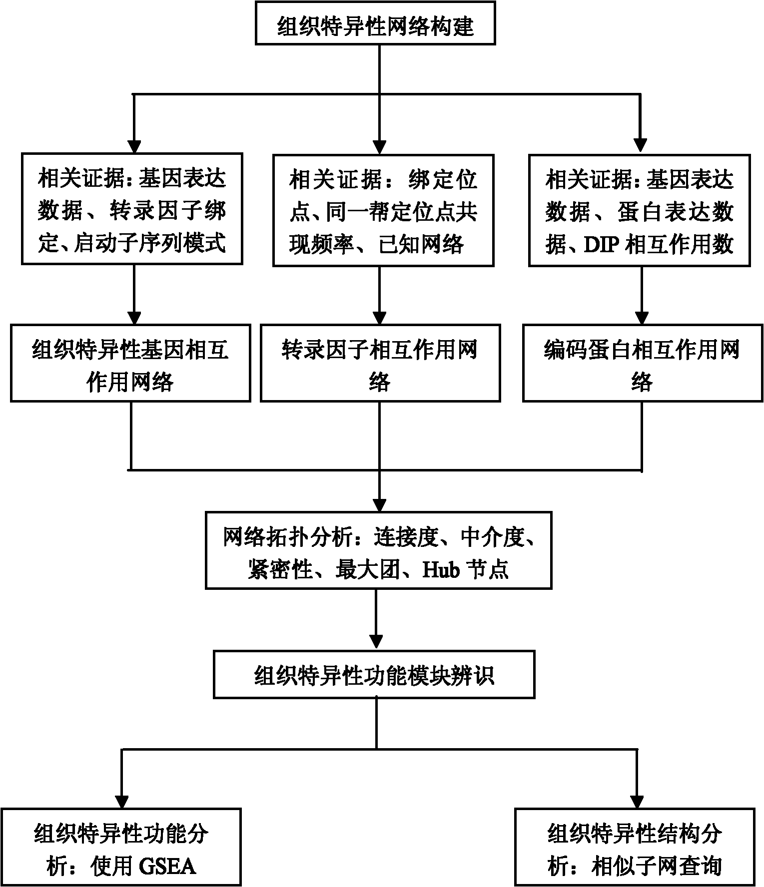 Method for constructing and analyzing tissue-specific interaction topology network