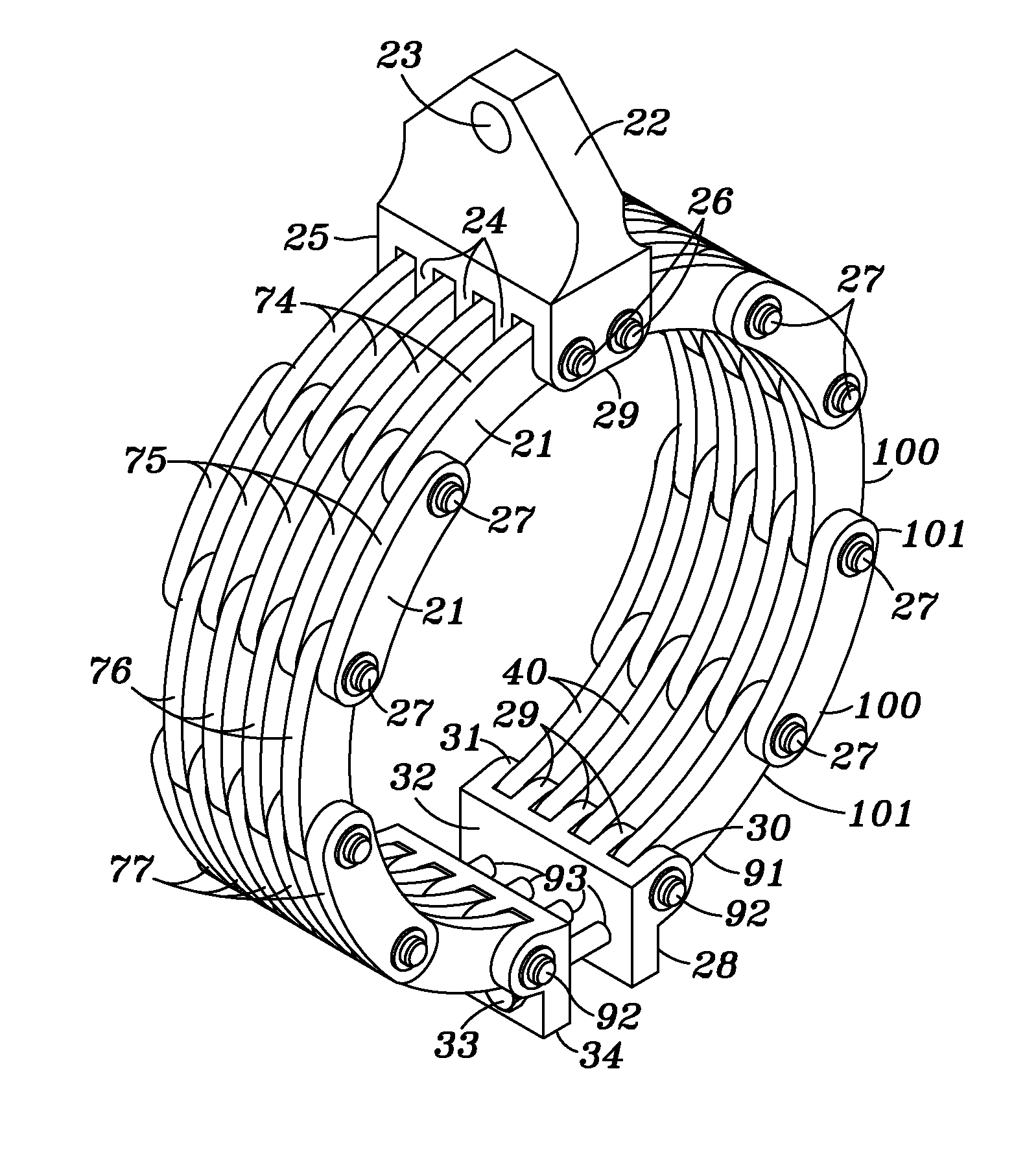 Clamp and hoisting device