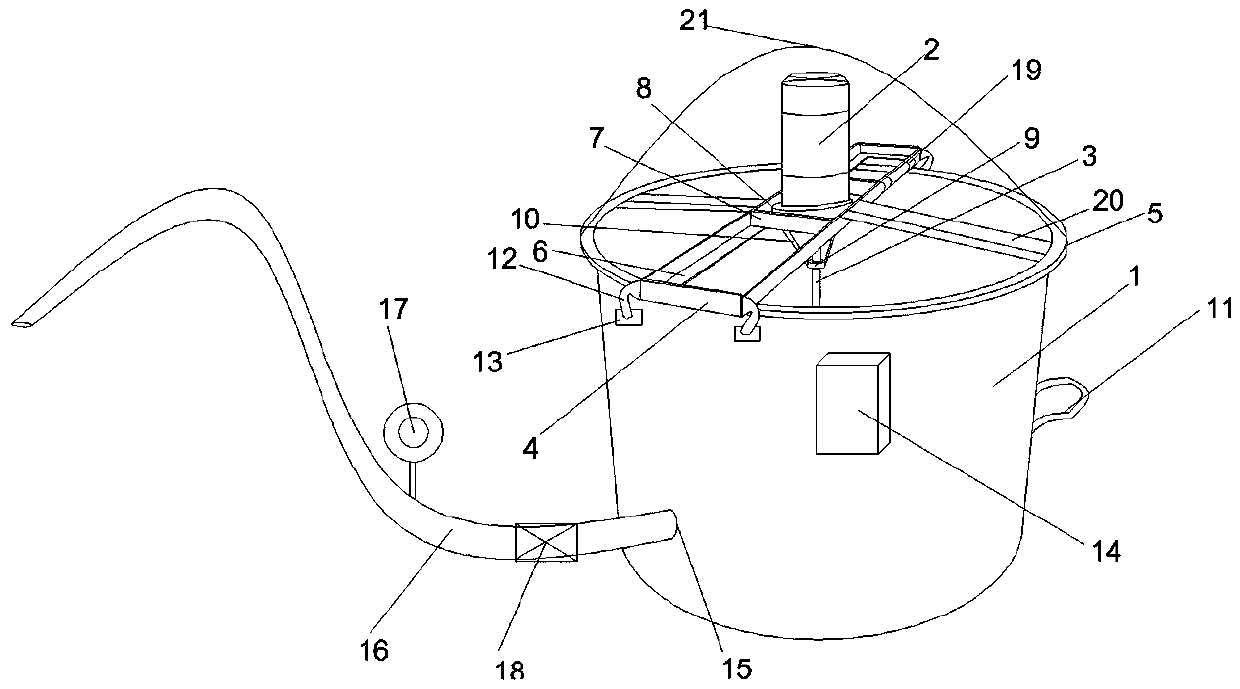 Lacquer stirring barrel capable of accurately controlling discharging amount and working method thereof