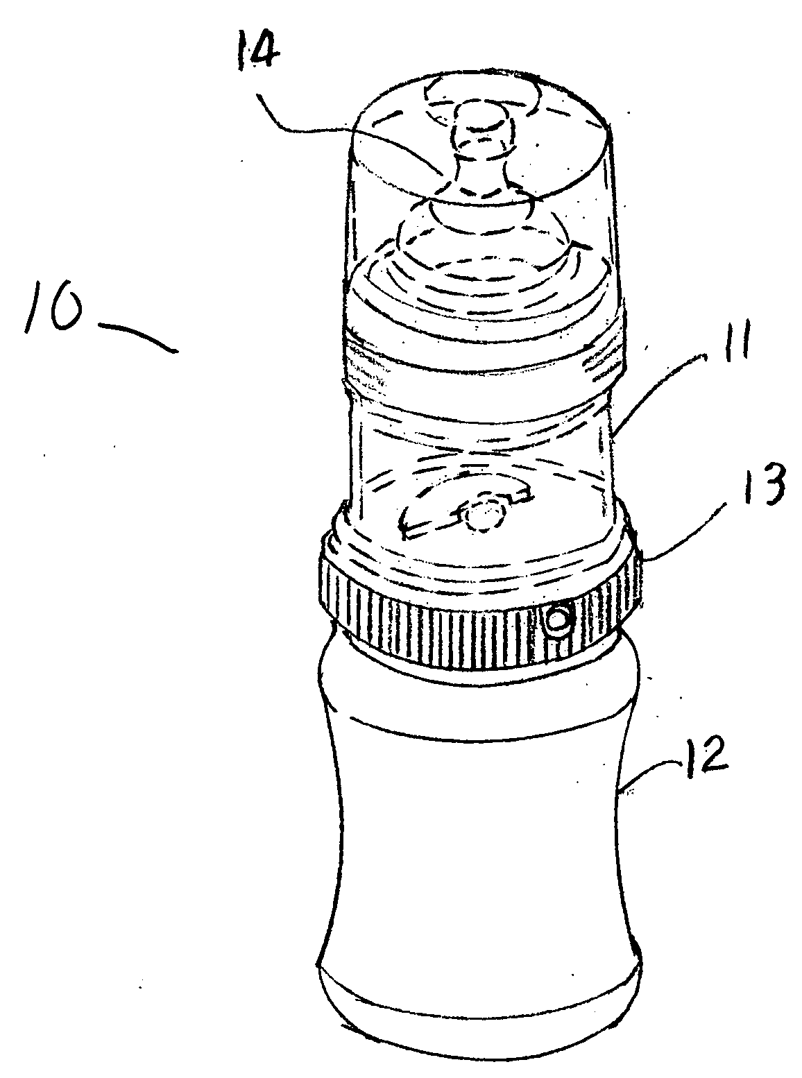 Quick mixing baby formula cylinder