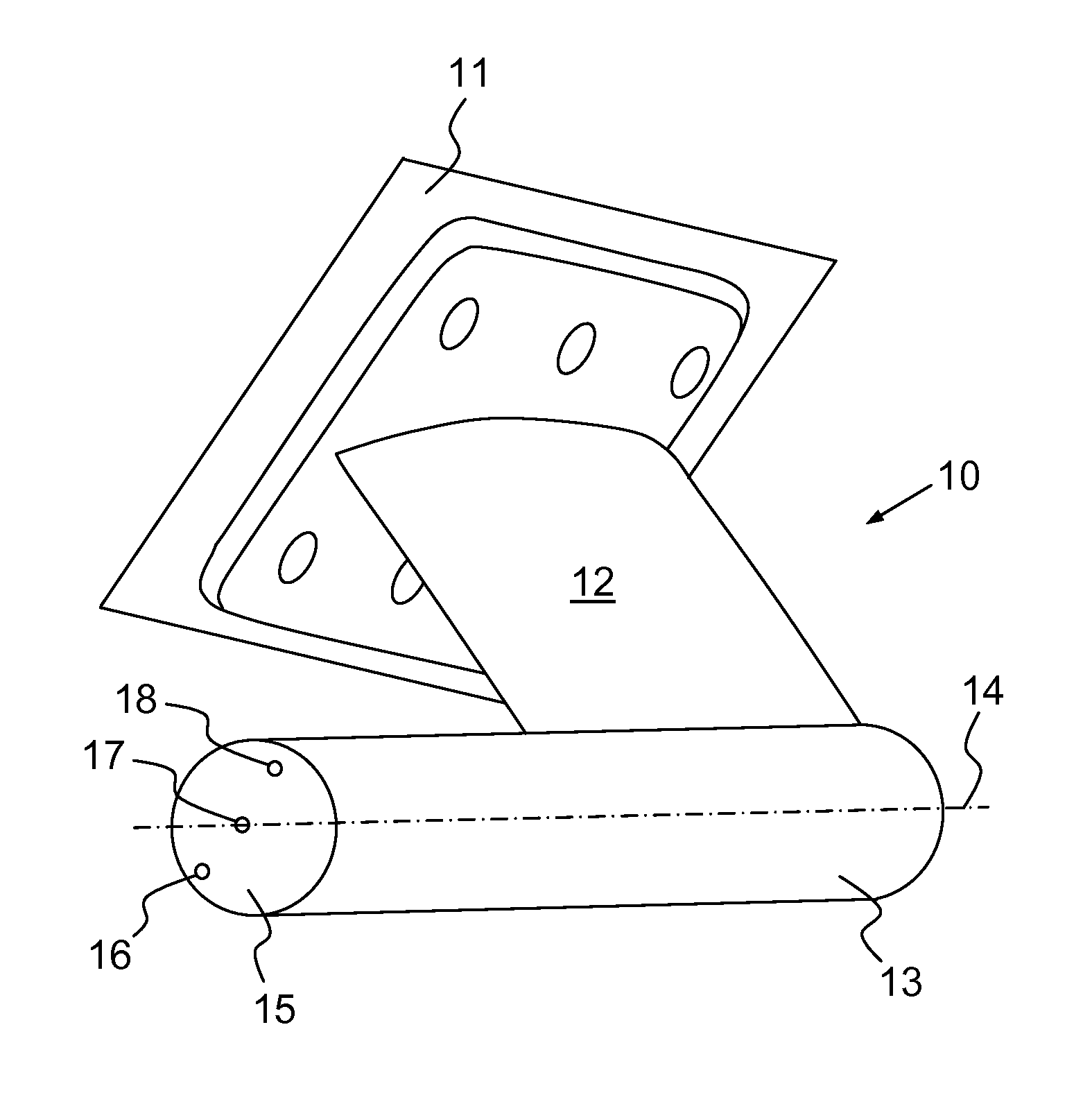 Probe for measuring a local angle of attack and method implementing same