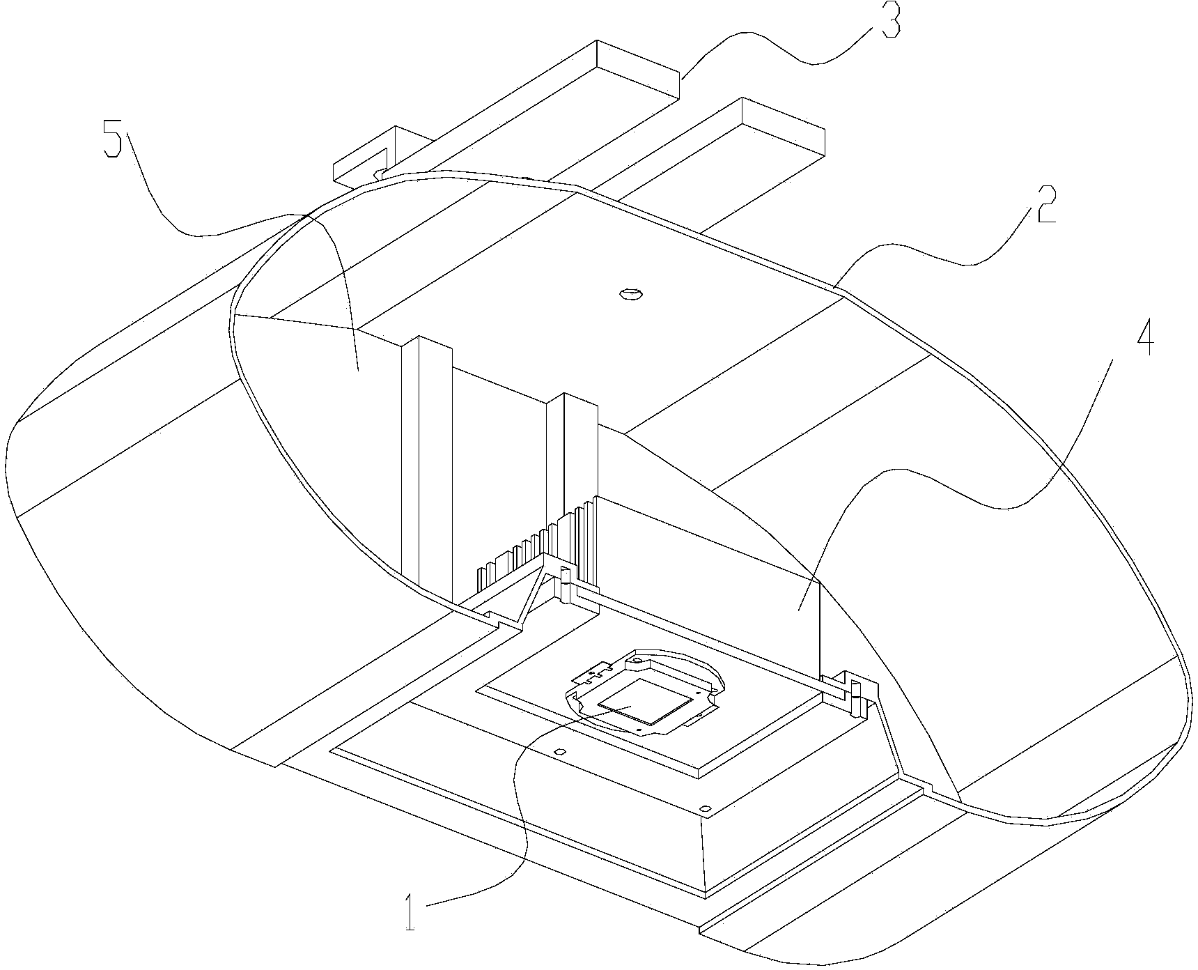 Light-emitting diode (LED) lamp radiating system