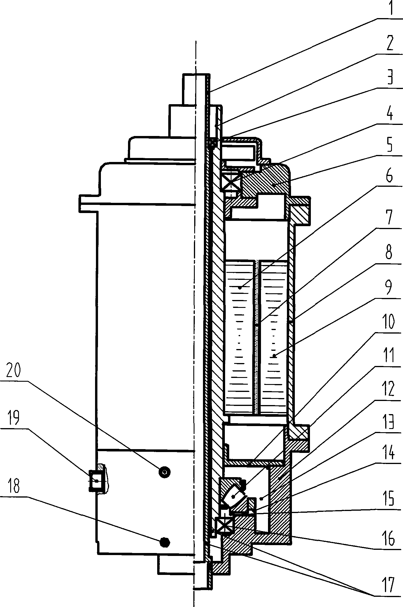 Permanent magnet direct driving motor with large axial directional load