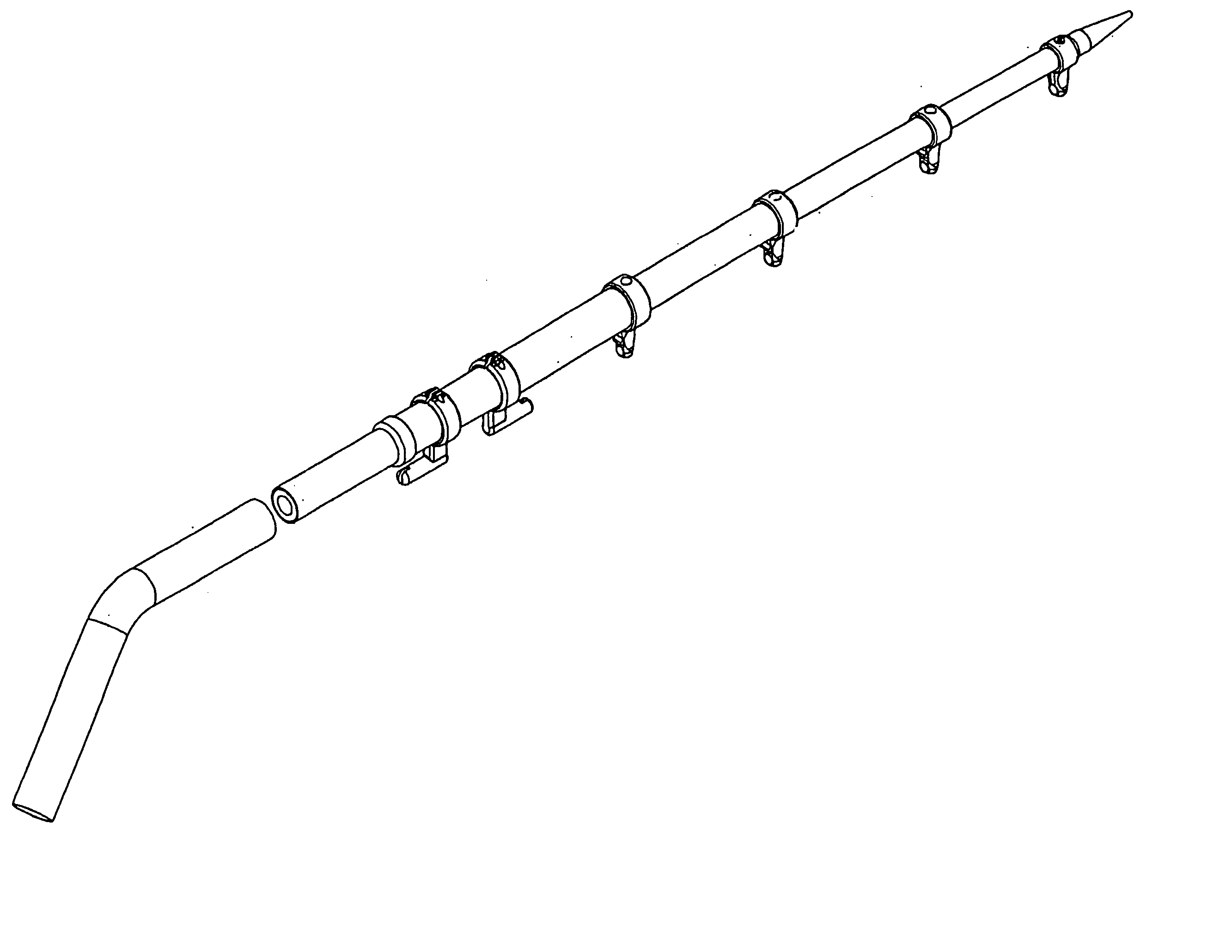 Telescoping outrigger boom with tube locking mechanisms