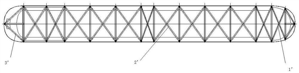 Large-scale low-cost double-wall structure airship pod with composite materials without mechanical connection