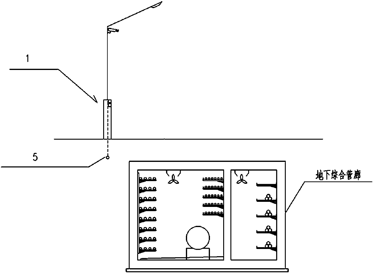 Method for monitoring temperature change of surrounding space by road lamp