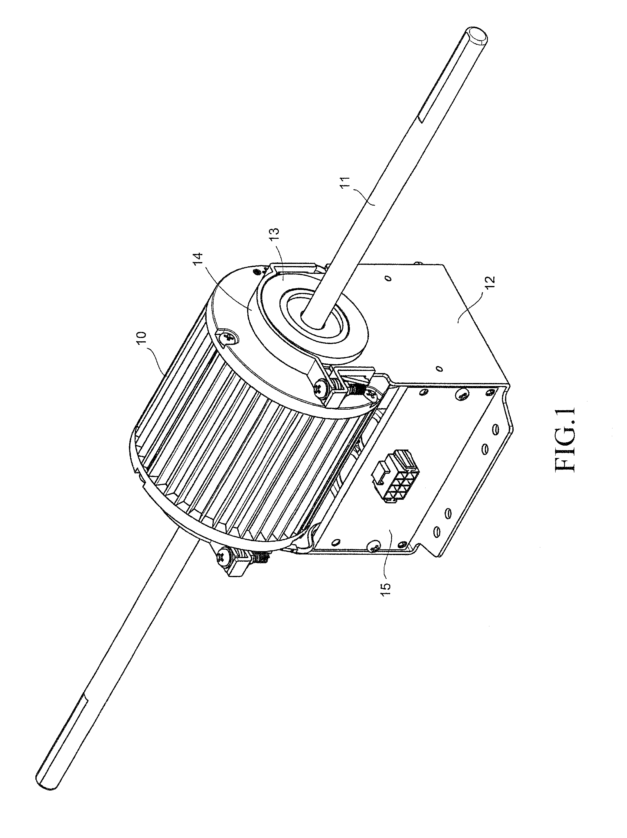 Assembly of driving device for brushless motor of air-conditioner