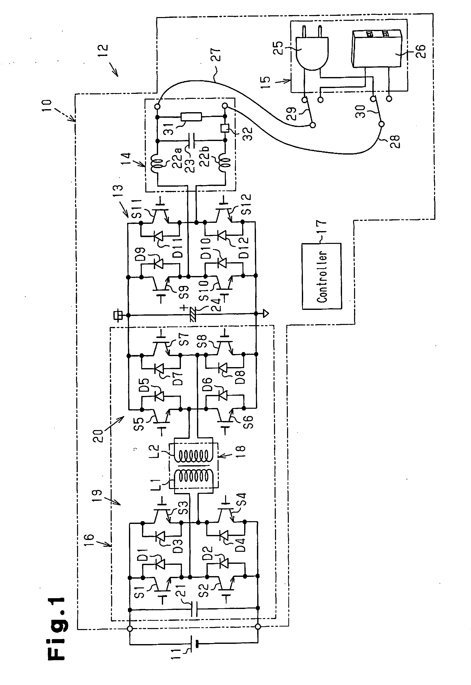 Bidirectional DC/AC inverter