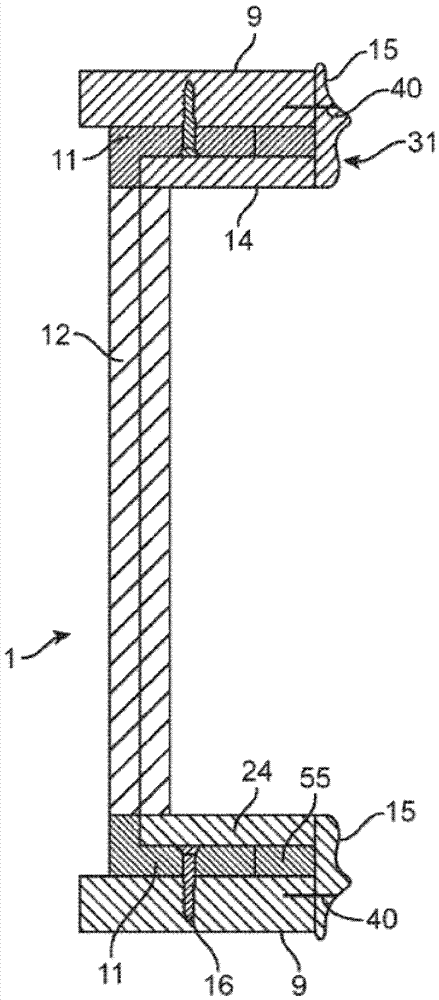 Window frame and architrave assembly