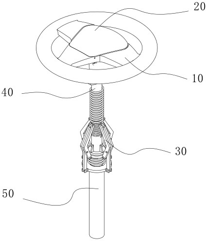 Protective automobile steering wheel structure for buffering human chest impact