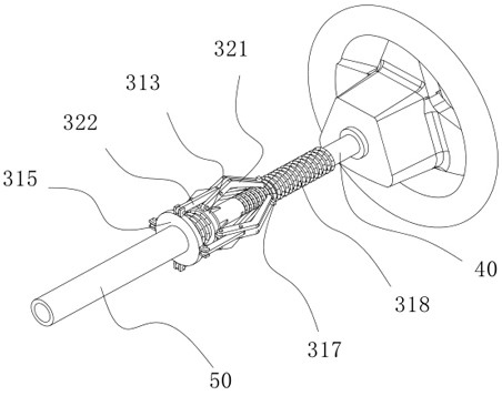 Protective automobile steering wheel structure for buffering human chest impact