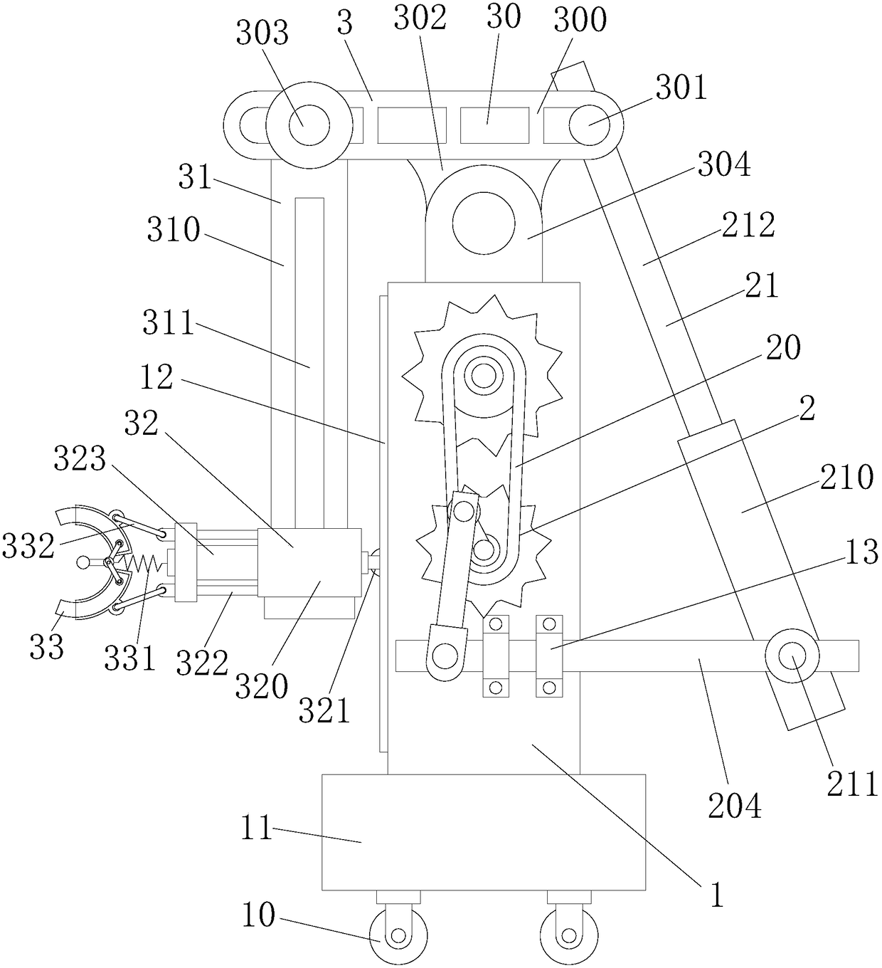 Lifting device for installation and laying of petroleum pipeline