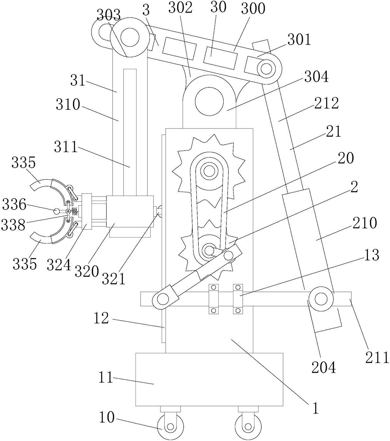 Lifting device for installation and laying of petroleum pipeline