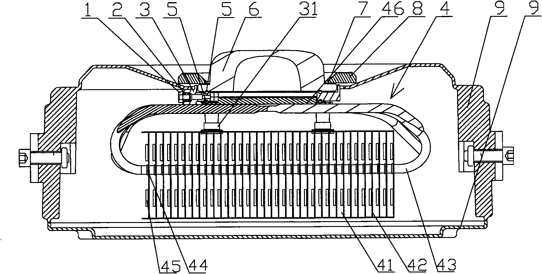 High-power LED lamp based on heat pipe for thermal conductivity