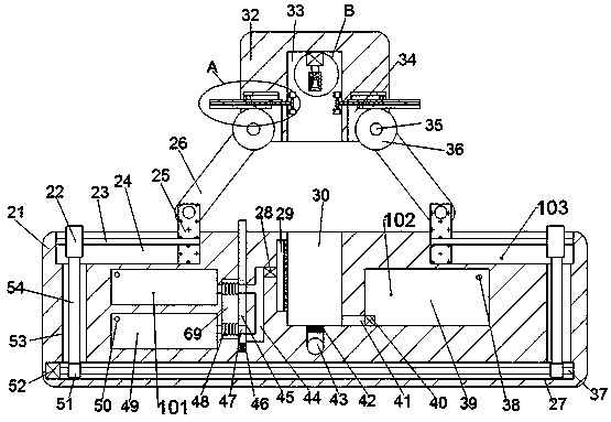 Screw propeller rust removing and painting device for civilian ship