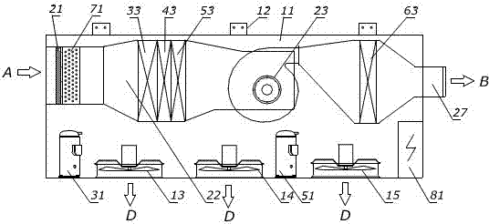 Rapid cooling type aircraft ground air conditioning unit and control method thereof