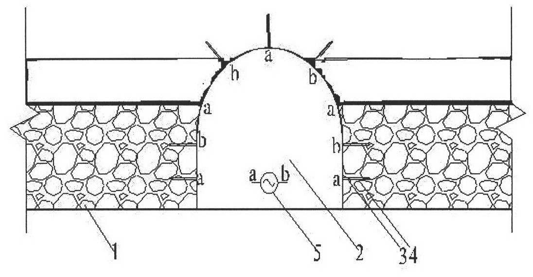 Support method for coal seam roadway to cross gob