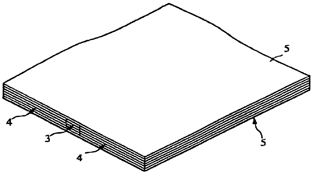 Dielectric waveguide of a laminated structure