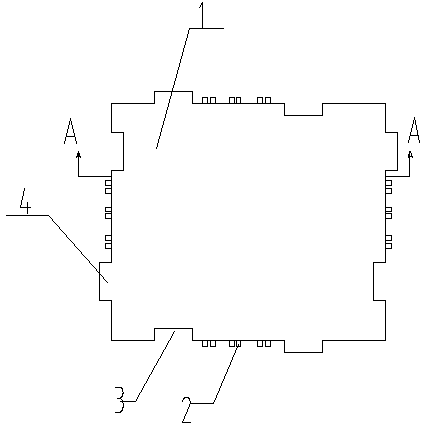 Splicing type water permeable brick