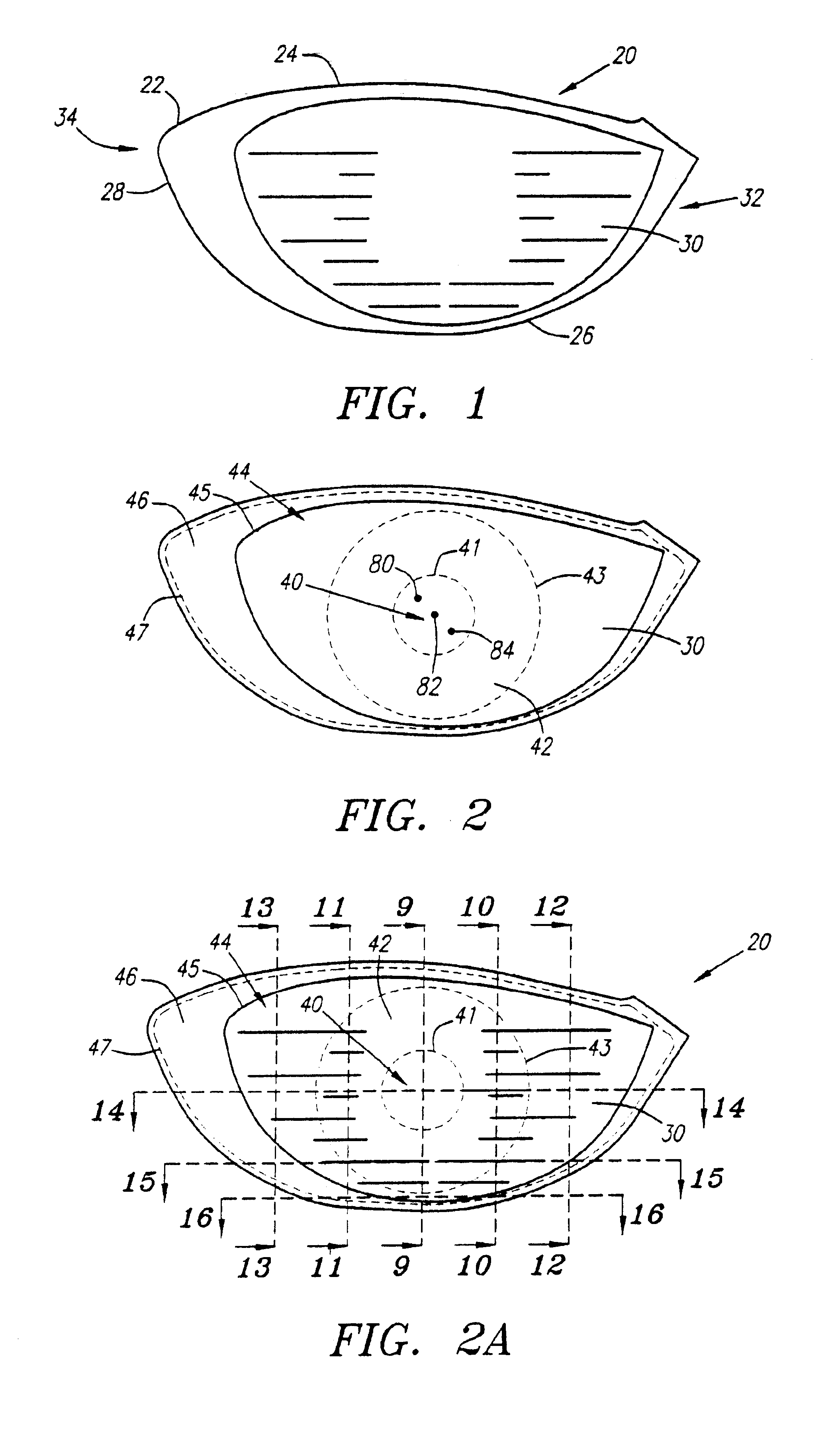 Golf club striking plate with variable thickness