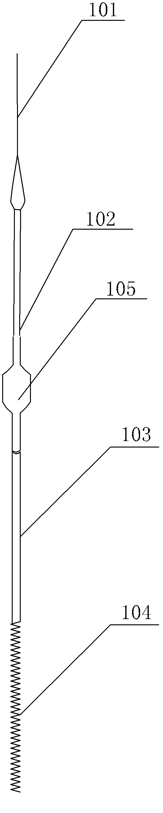 Through silk thread spring testing device