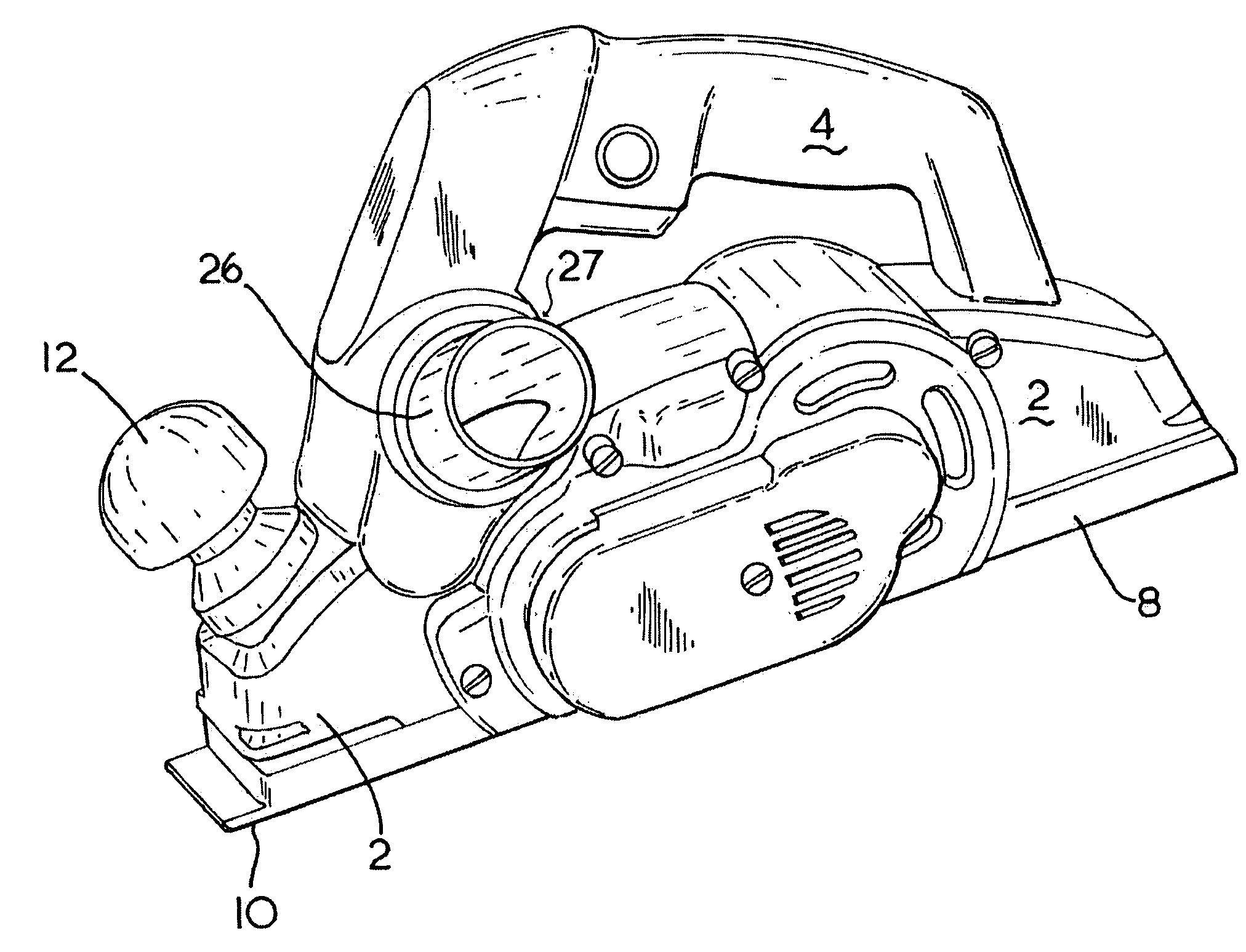 Debris collection system for a planer