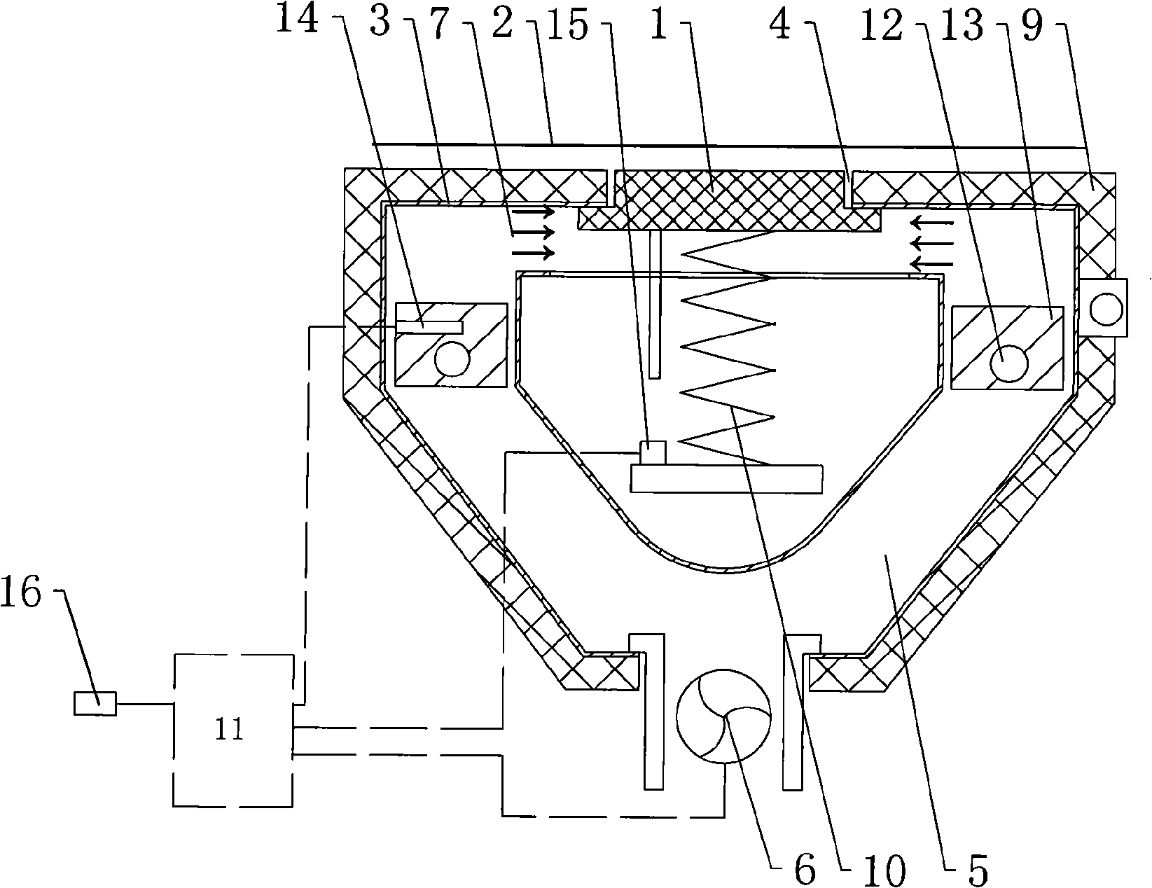 Film overlay device of shoe cover machine and film overlay method using the device