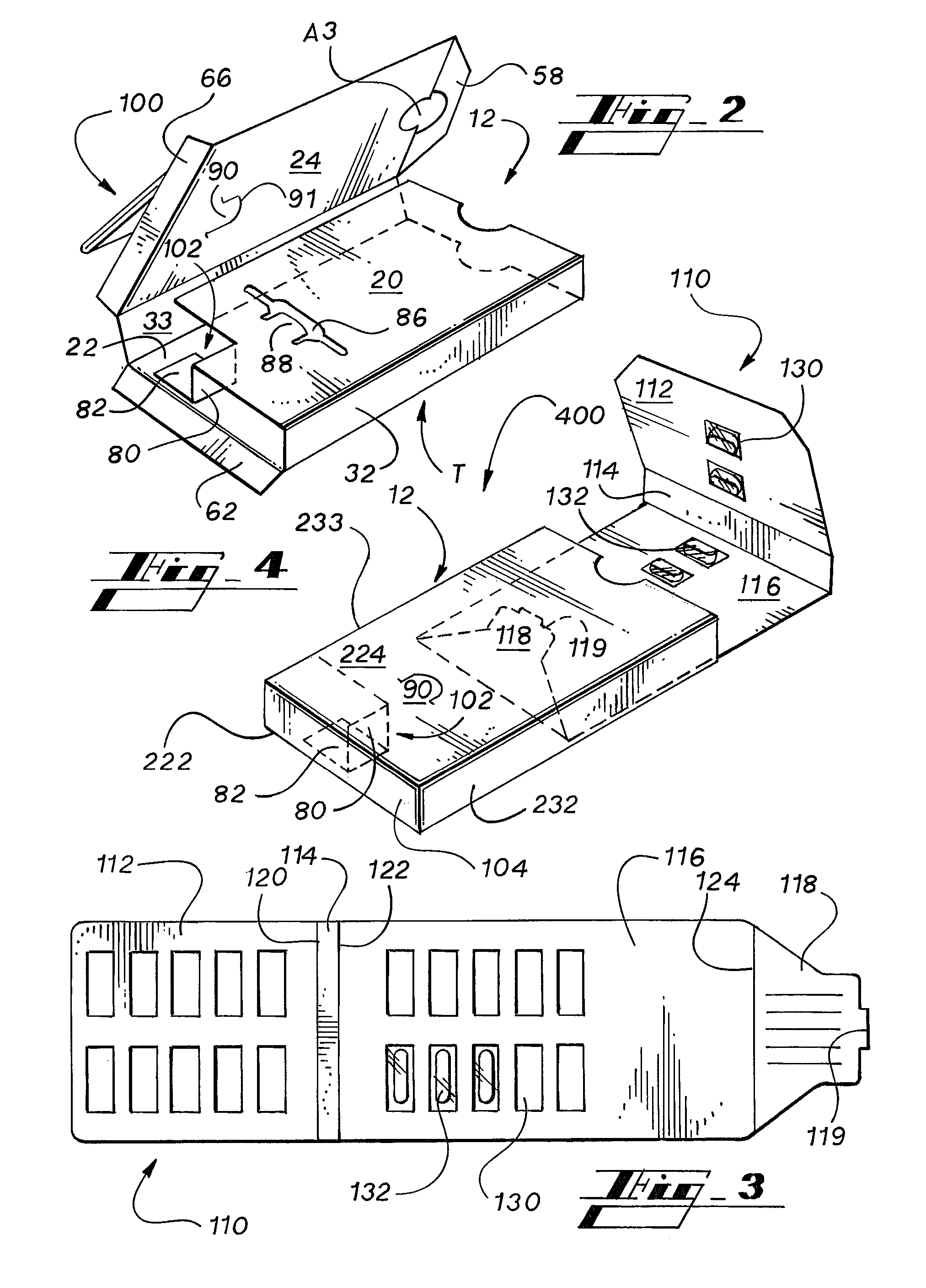 Packaging system with an improved inner structure