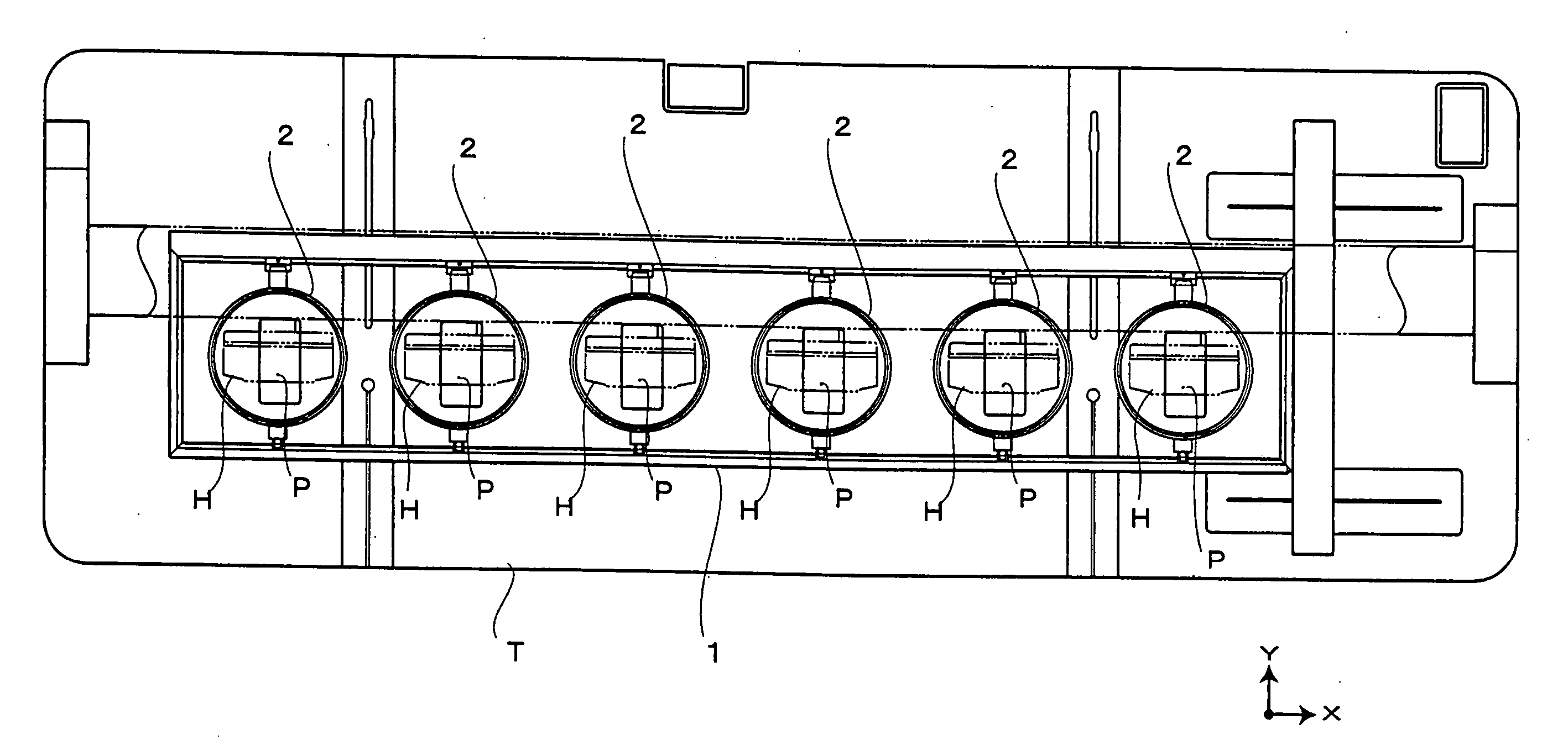 Mounting structure of embroidery frame