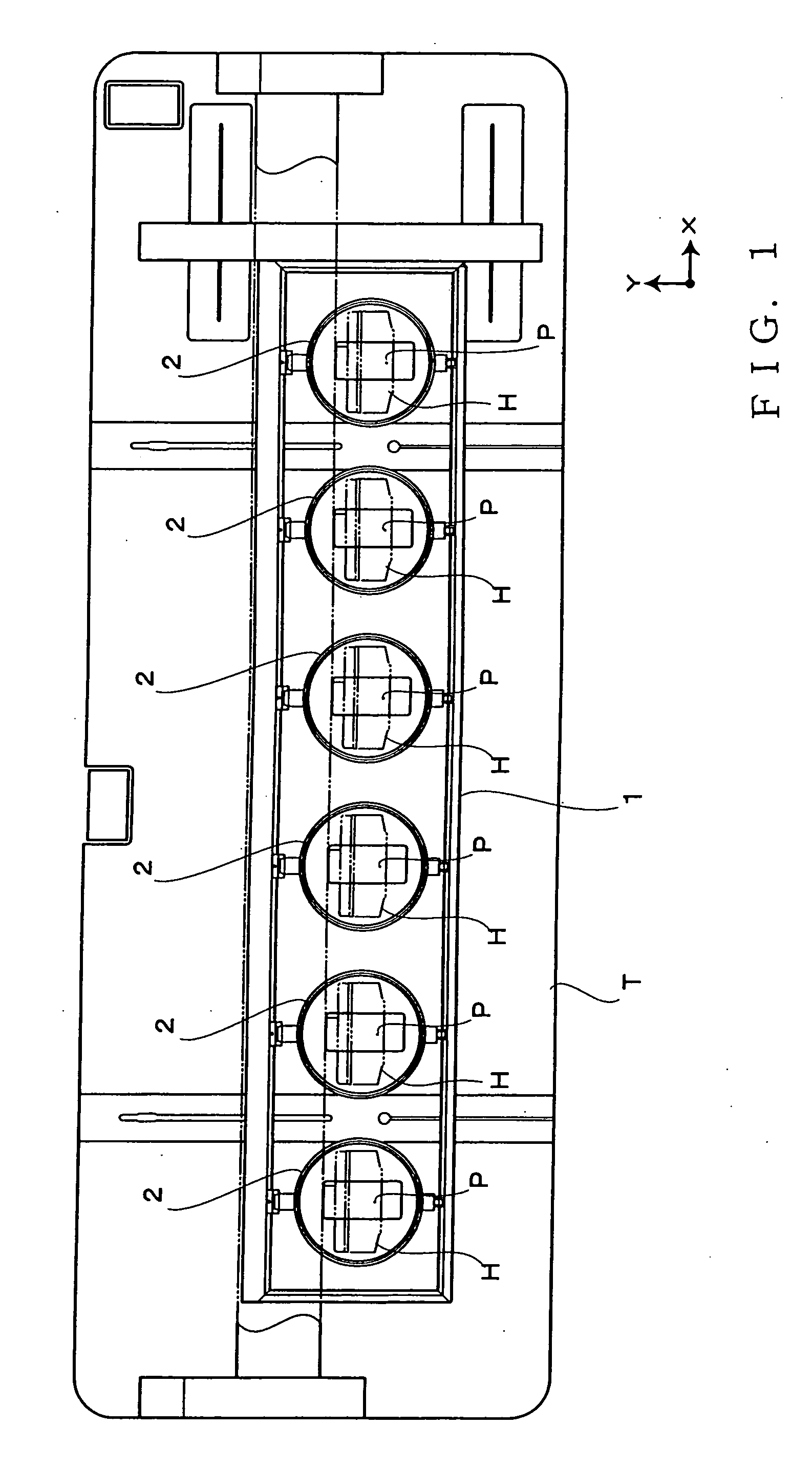 Mounting structure of embroidery frame