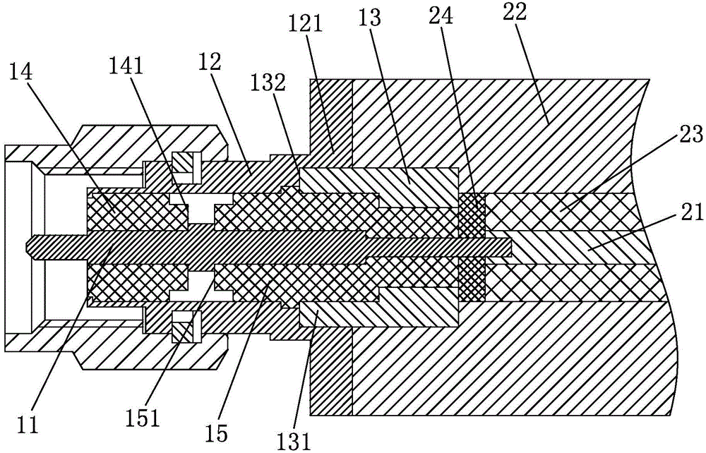 Radio frequency coaxial micro-strip connecting device