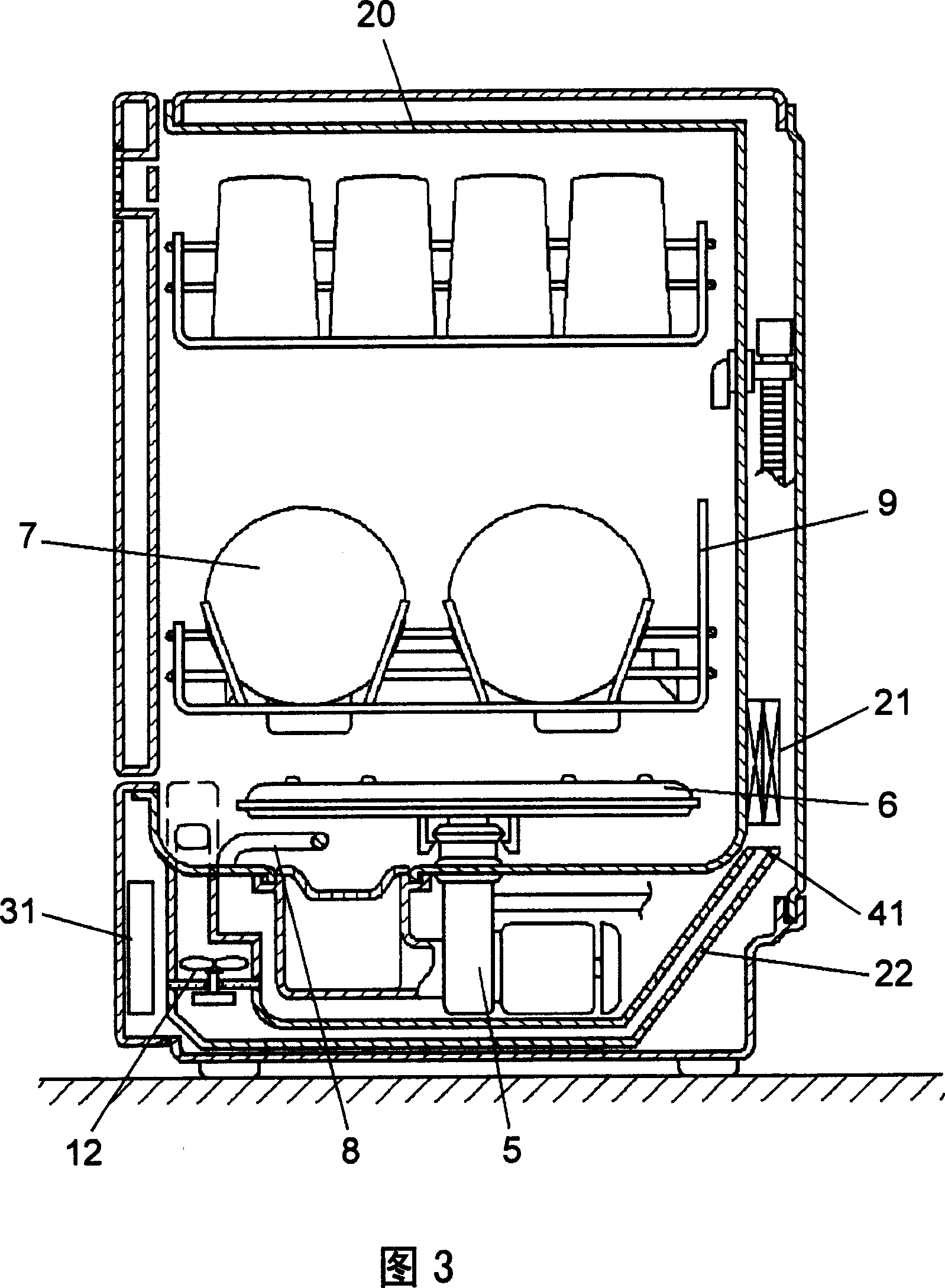 Dishware cleaning machine