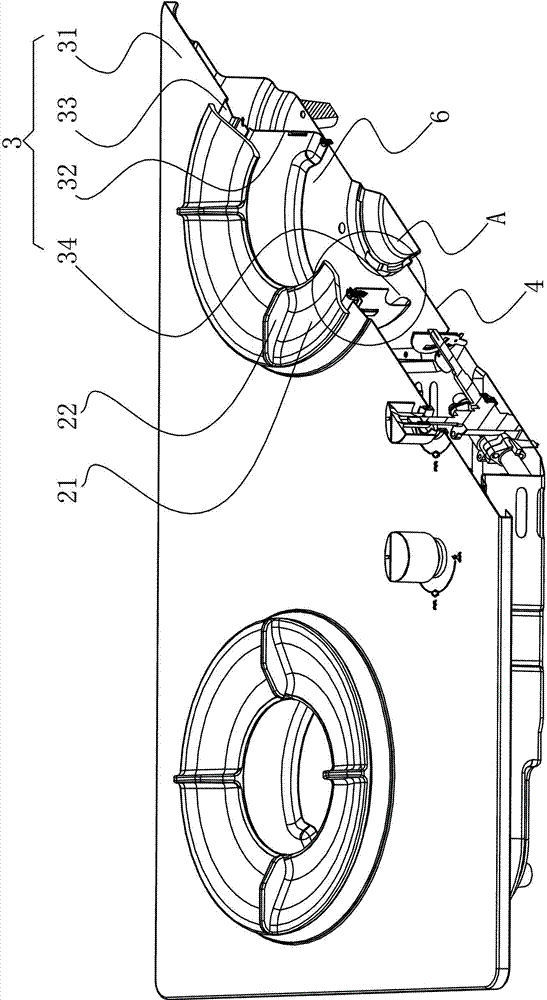 Gas stove with air and smoke separating function