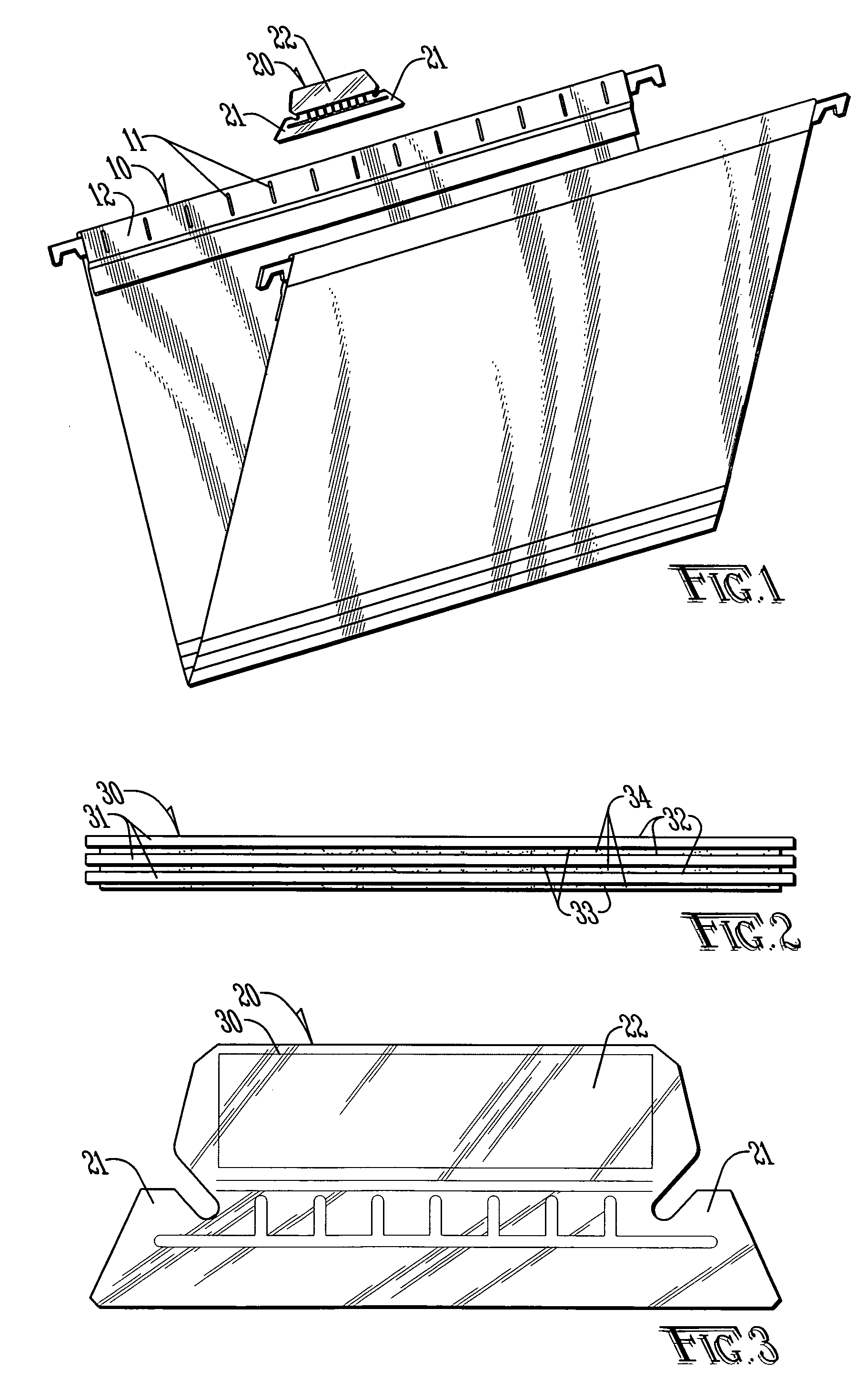 Index tab labeling system for suspended file folder