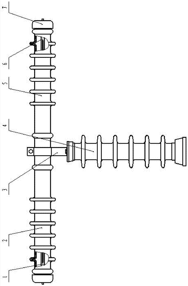 Arc extinguishing current limiting fuse adopting silicon rubber porcelain insulators