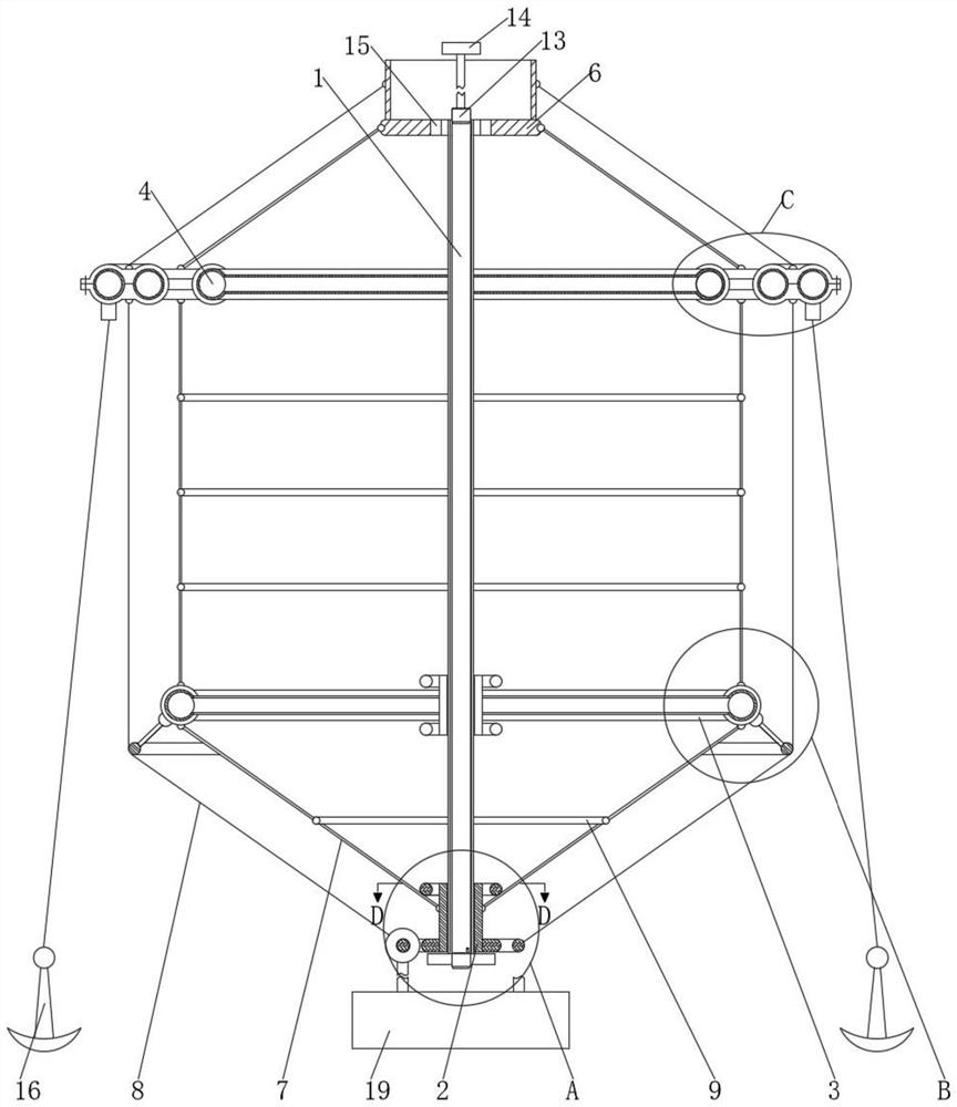 Floating-sinking net cage for deep sea culture