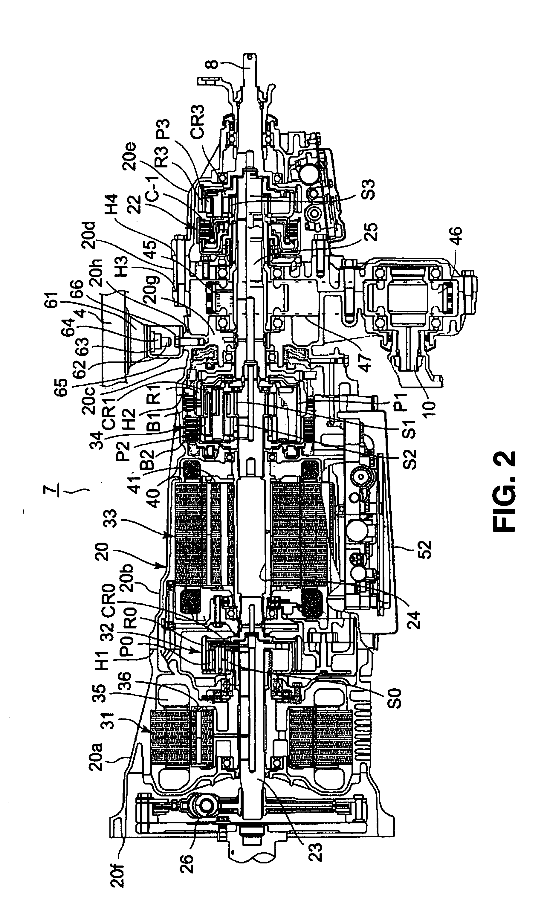 Hybrid drive unit and vehicle mounted therewith