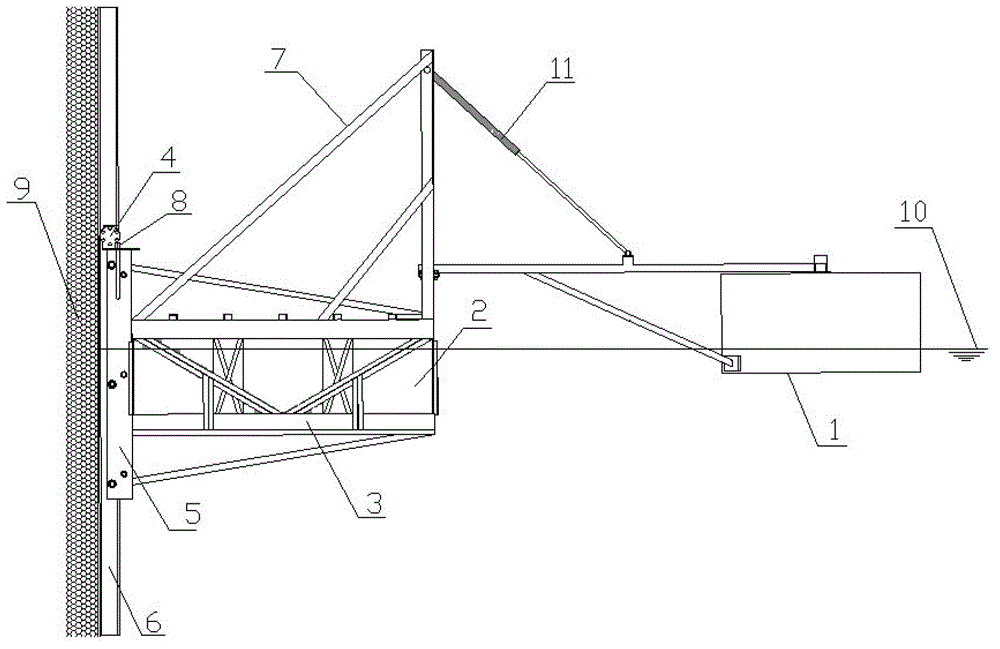 Shore-based type wave energy power generation system adapted to tide level variation