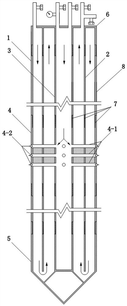 Layered grouting freezing device and layered grouting freezing method