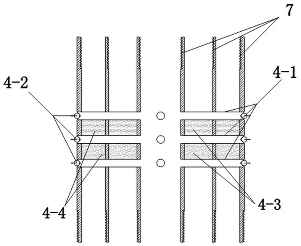 Layered grouting freezing device and layered grouting freezing method