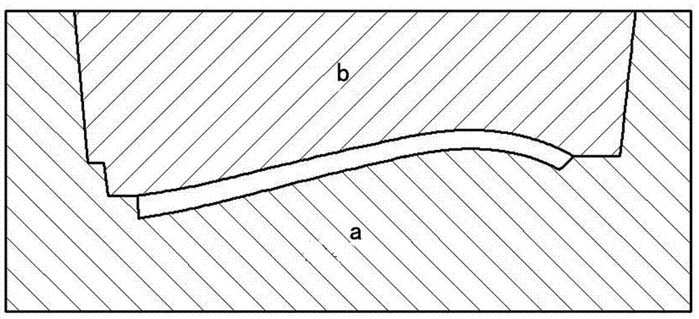 Sand core structure of water turbine blade steel castings