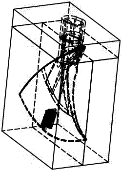 Sand core structure of water turbine blade steel castings