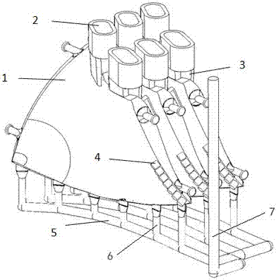 Sand core structure of water turbine blade steel castings